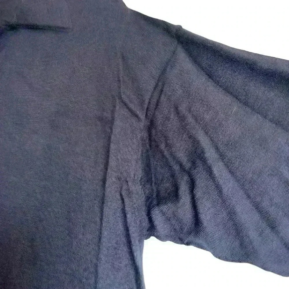 Punta Ala Sz L Merino Wool Pullover Sweater Collared Preppy Dark Academia - Picture 9 of 11